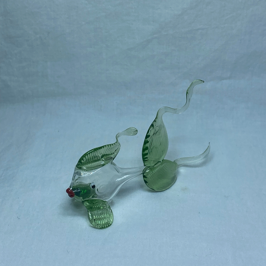 Üfleme cam balık (yeşil)